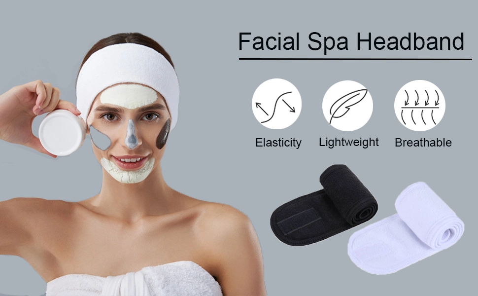 Headband Adjustable Towel for Face Washing Makeup