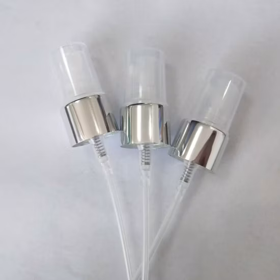 18400 20410 화장품 포장용 빛나는 은색 미세 미스트 스프레이, 플라스틱 미세 미스트 스프레이어