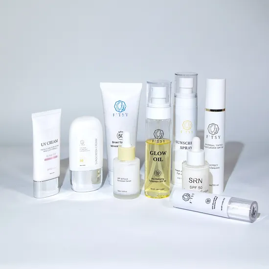 OEM 여행용 미니 비건 SPF 50 자외선 차단제 UV 페이스 오일 개인 상표 화이트닝 자외선 차단제 썬 스크린 로션 자외선 차단제 화이트닝 자외선 차단제 페이셜 크림 태닝